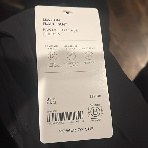 NWT- Athleta Black Elation Flare Pant - Picture 5 of 10